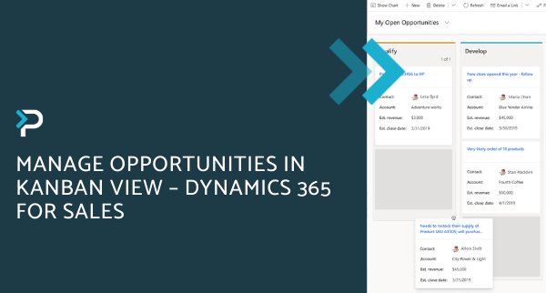 Manage Opportunities in Kanban View – Dynamics 365 for Sales - Blog Header