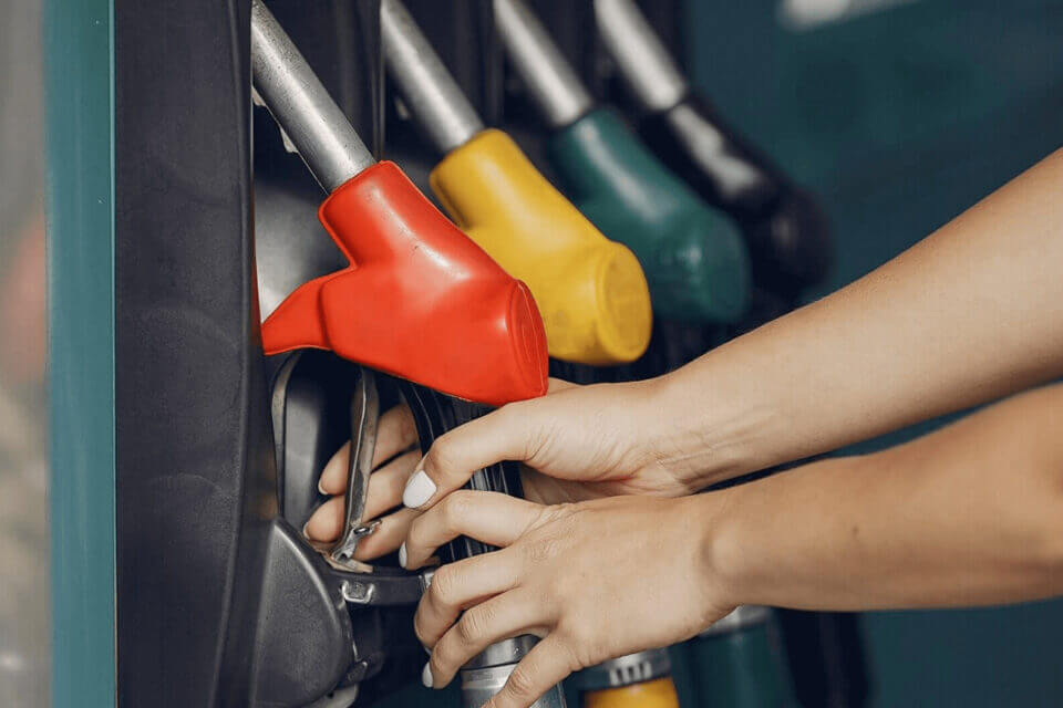 Hands on petrol pump