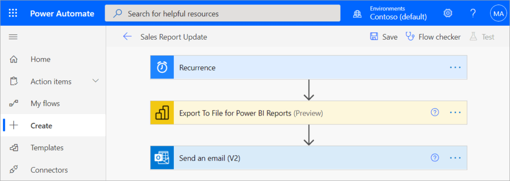 power automate and power bi