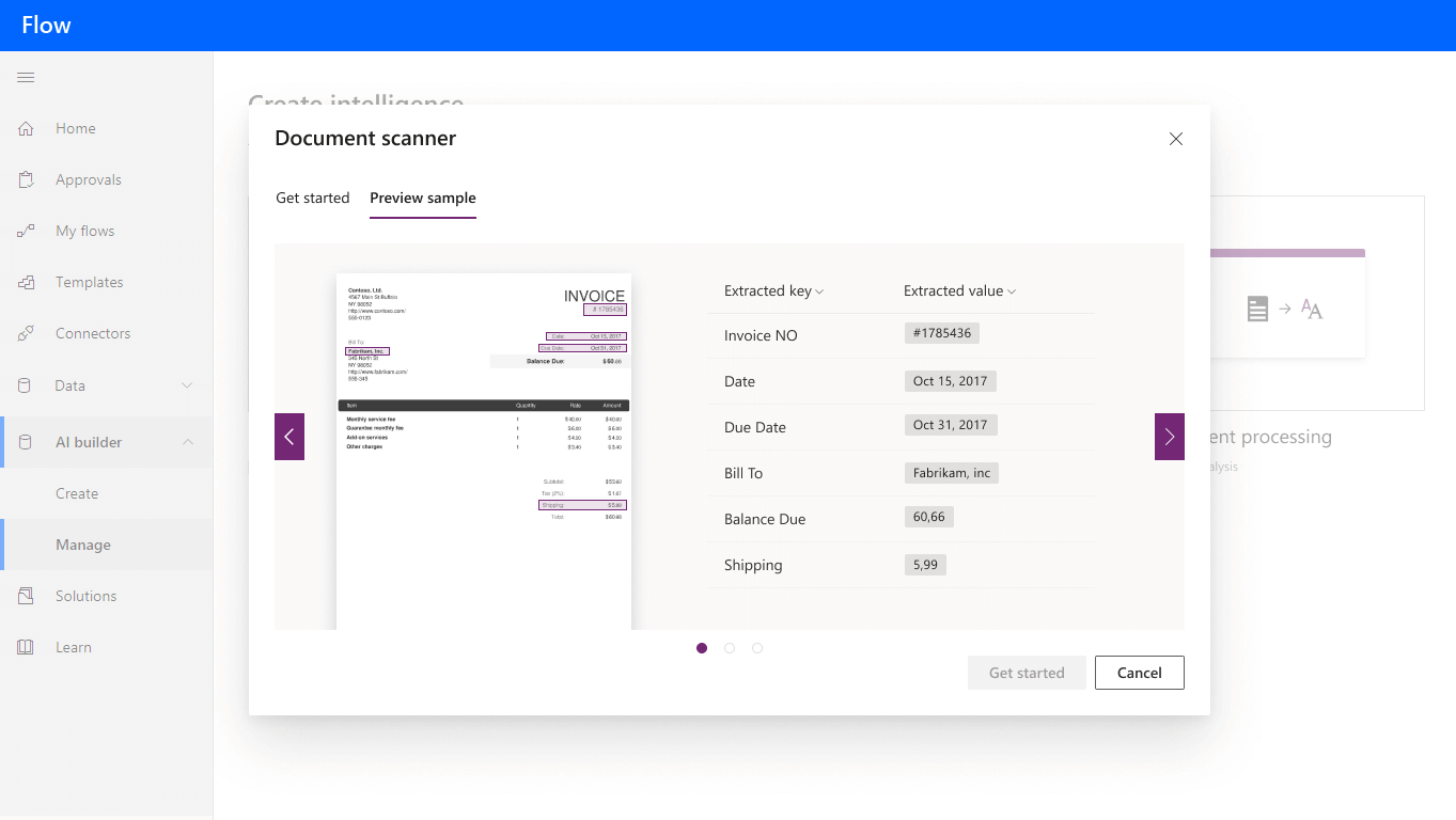 Possibility of scanning documents