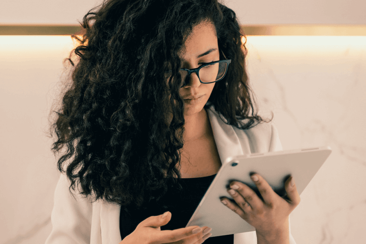 Women looking at ipad