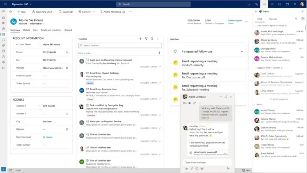 Dynamics 365 teams live chat in CRM