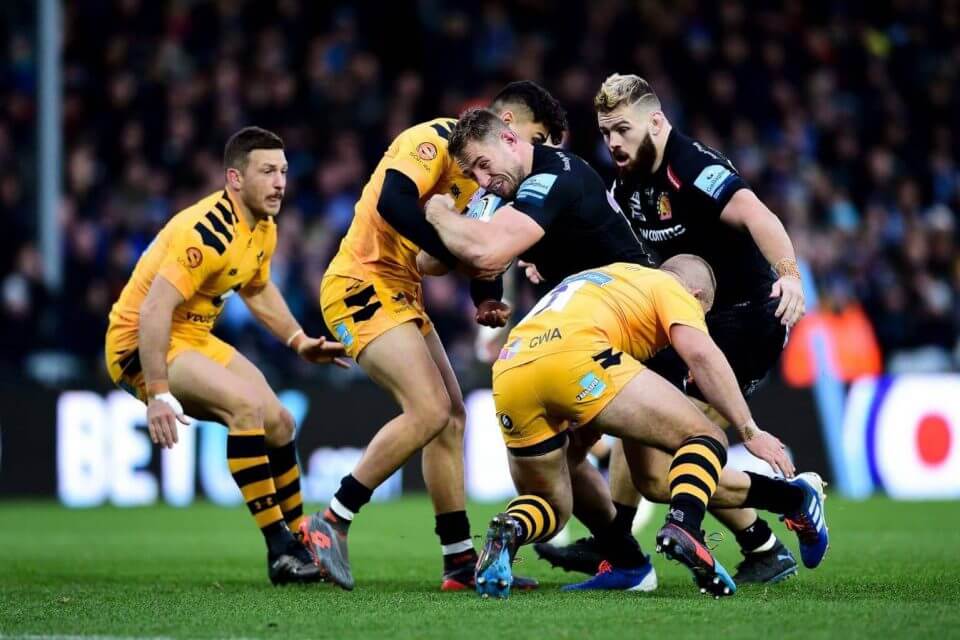 Wasps rugby team during match