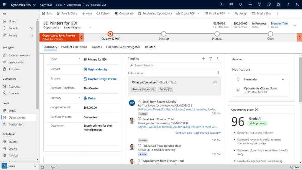 Business Process flow in dynamics 365