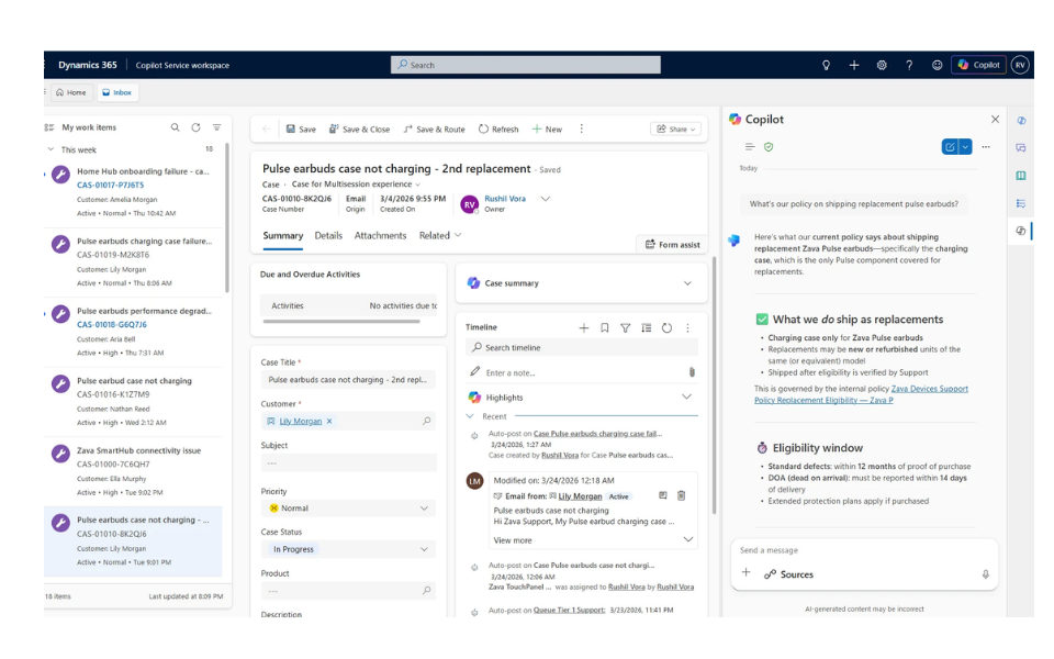 Customer Service - Copilot Service Workspace