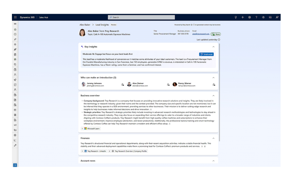 Sales Hub - Copilot Lead Insights